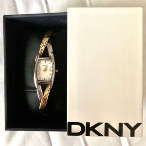 DKNY two-toned Silver and Gold Crosswalk Watch